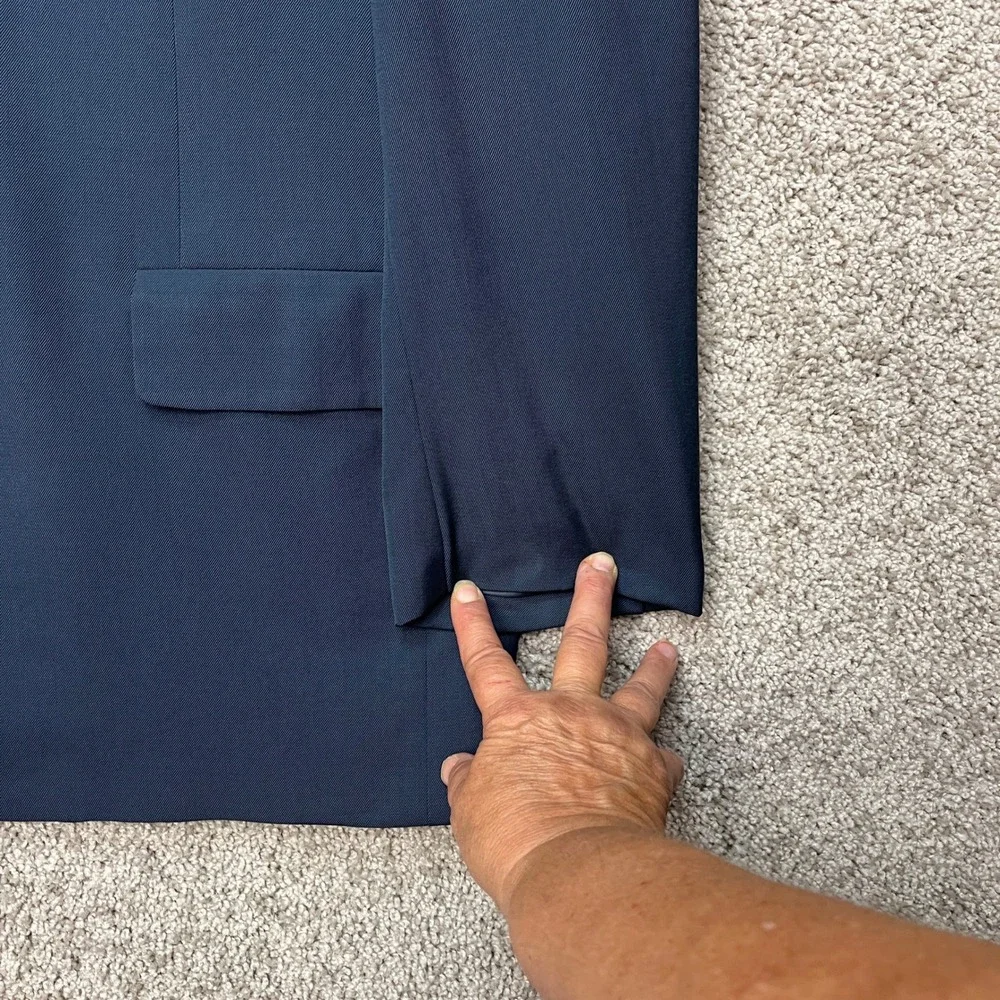 VTG 80s 90s Kuppenheimer Premier Edition Blazer Mens 48R Navy Blue 2-Button USA